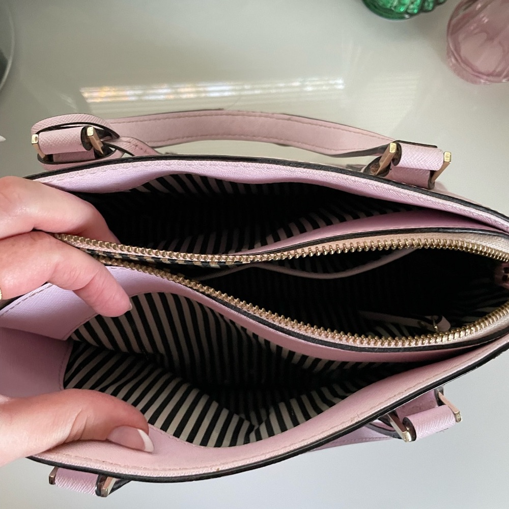 Kate Spade Cameron Street Lottie satchel handbag in a light pink - Picture 4 of 7